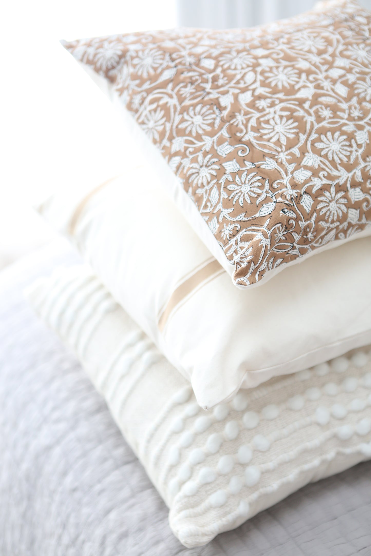 Lines and Petals Cushion Cover