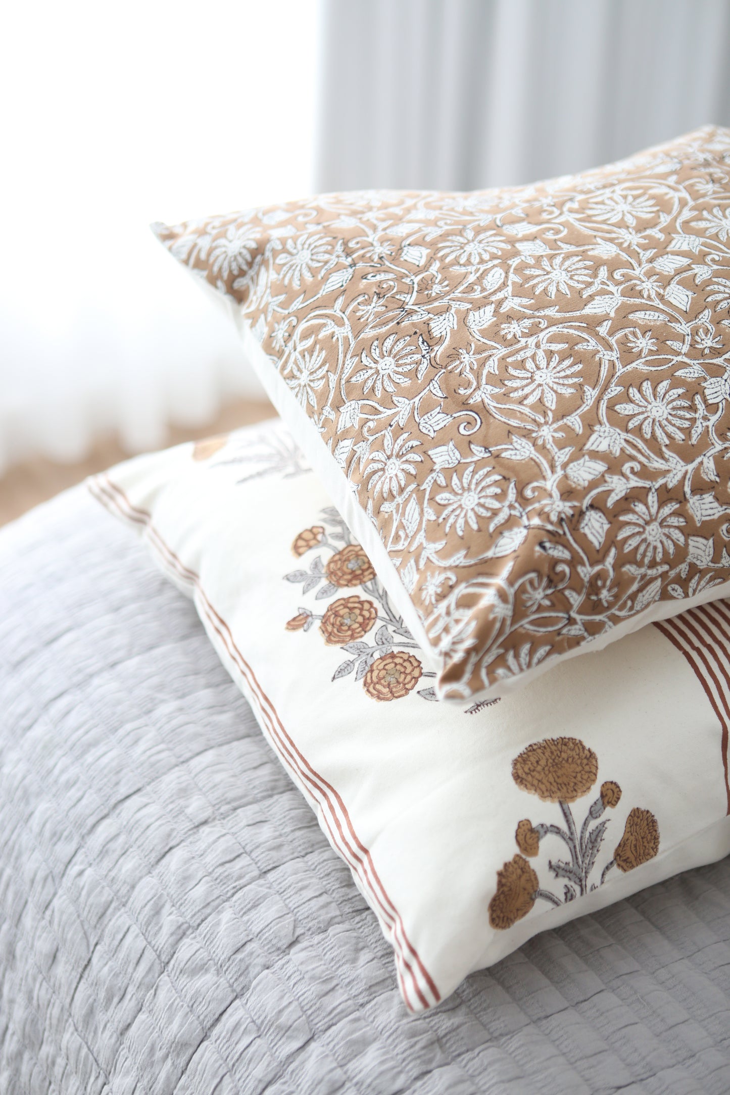 Lines and Petals Cushion Cover