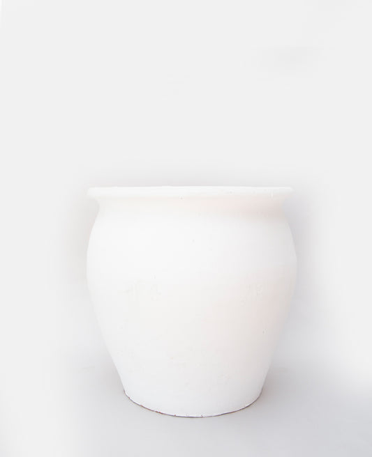 White Terracotta Pot - Large